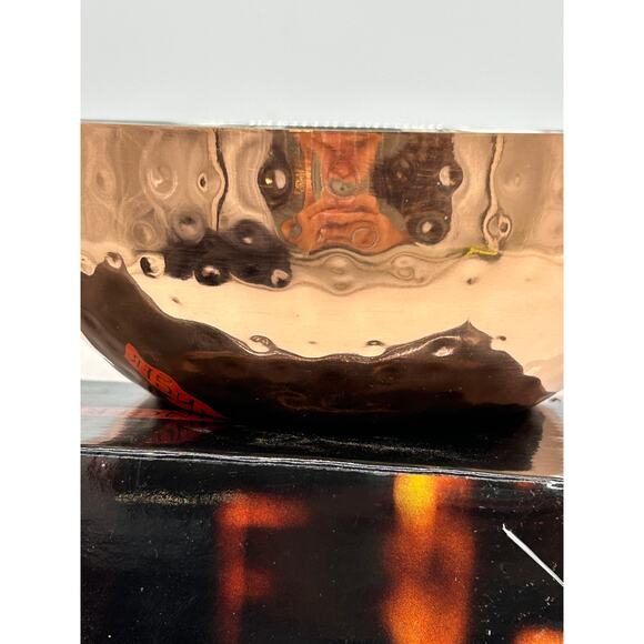 Godinger Copper Hammered Round Stainless Steel 6" Nut Candy Potpourri Bowl Dish - Picture 3 of 8